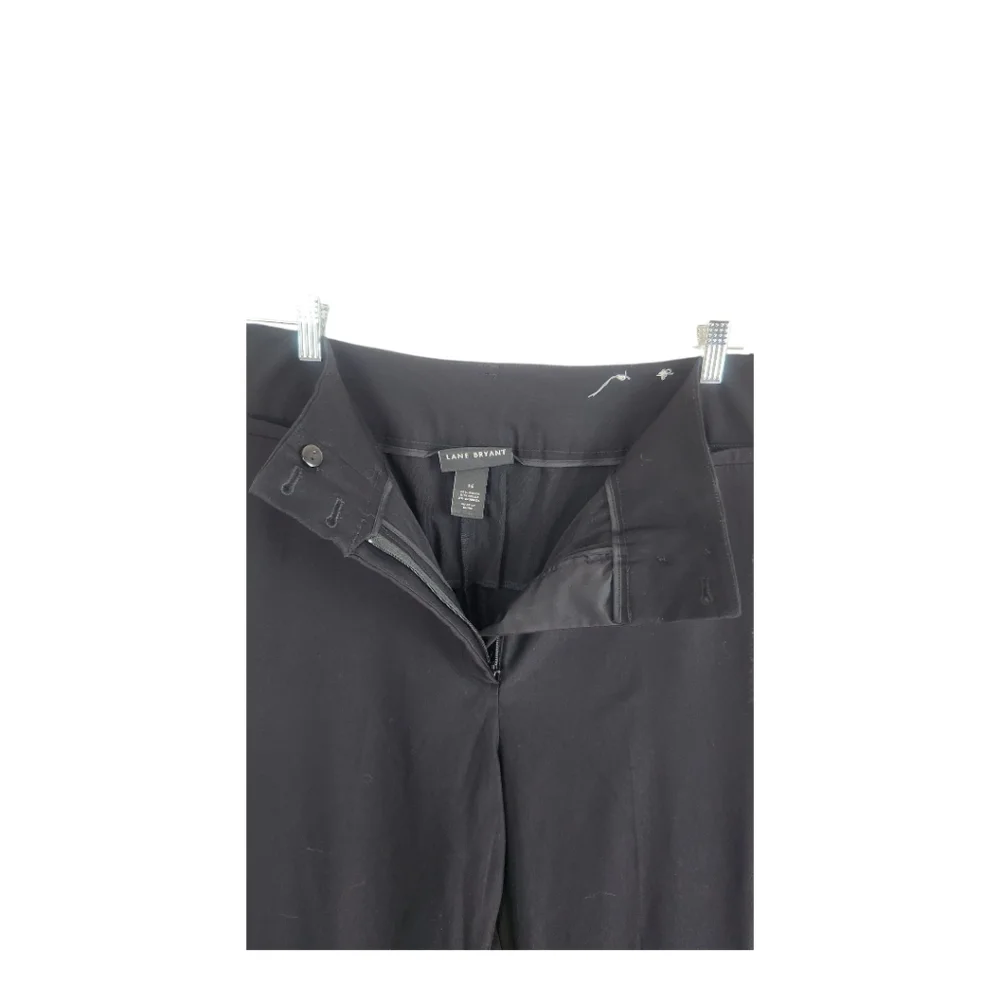 Lane Bryant 4-Season High Rise Straight Leg Pants Size 16 Black Career xl Stretc - Picture 4 of 7